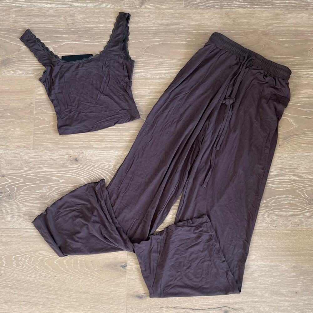 Thats So Fetch Douglas Tank Top & Fraser Pants Matching Set Size US0 Brown